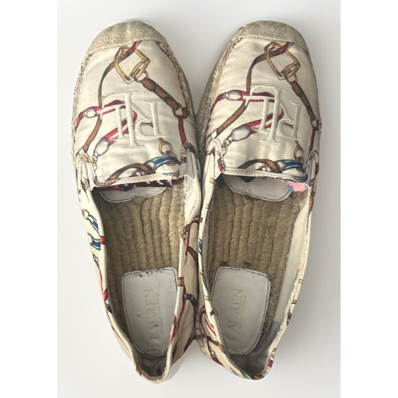 Lauren‎ Ralph Lauren Destini Espadrilles Equestrian Monogram Logo RLR Sz 9.5 B - Picture 7 of 9